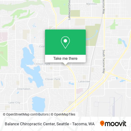 Balance Chiropractic Center map