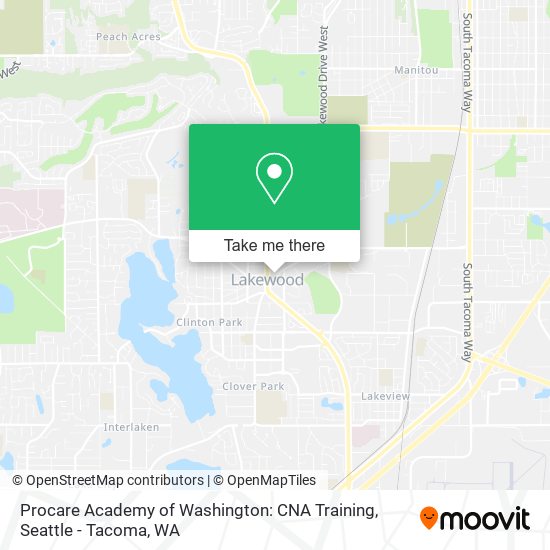 Procare Academy of Washington: CNA Training map