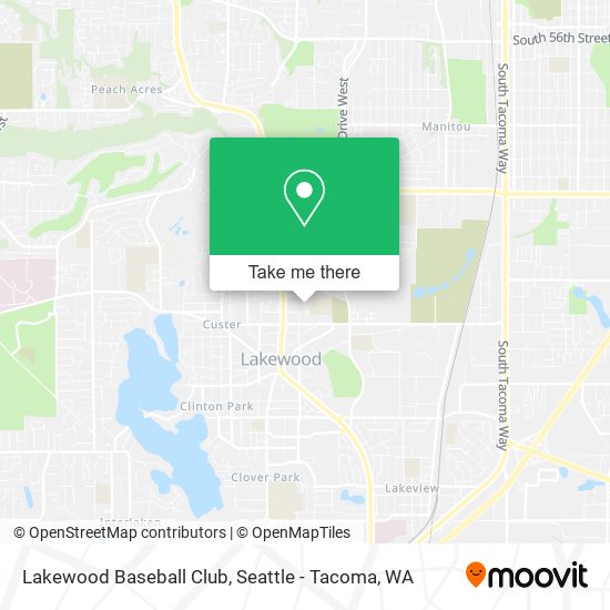 Lakewood Baseball Club map