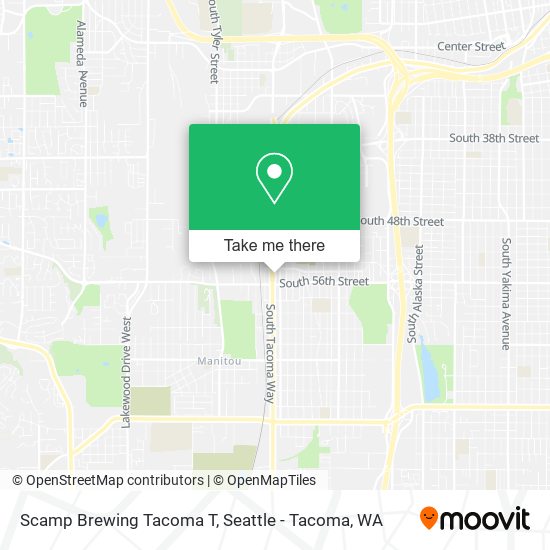 Scamp Brewing Tacoma T map