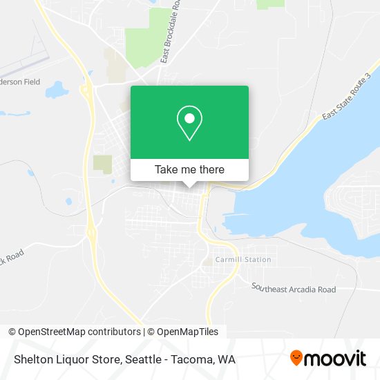 Mapa de Shelton Liquor Store