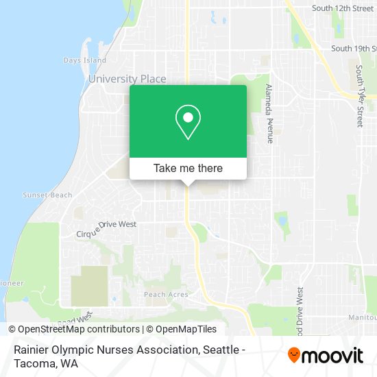 Rainier Olympic Nurses Association map