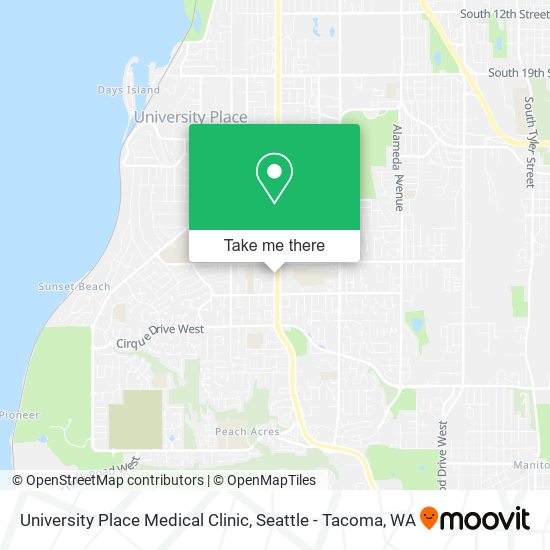 University Place Medical Clinic map