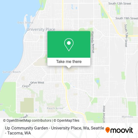 Up Community Garden - University Place, Wa map