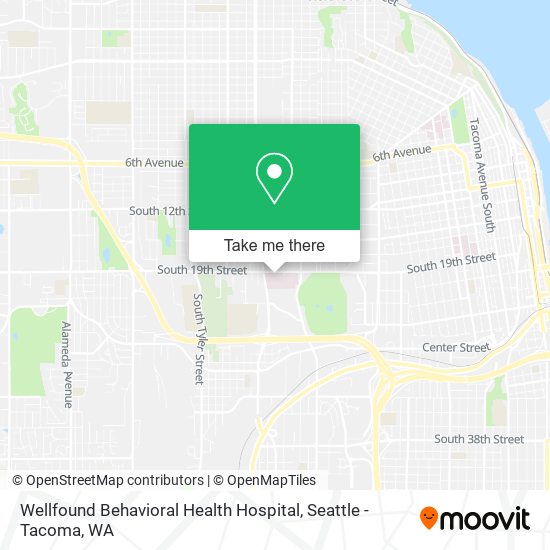 Wellfound Behavioral Health Hospital map