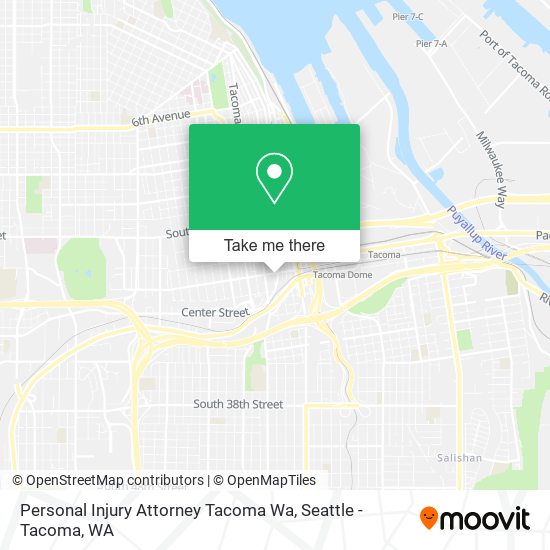 Mapa de Personal Injury Attorney Tacoma Wa