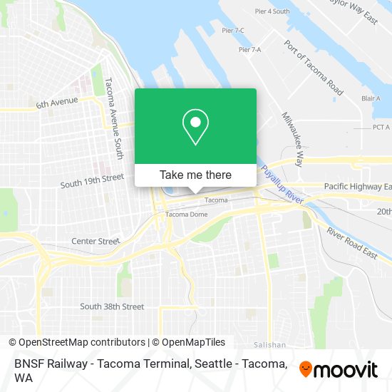 Mapa de BNSF Railway - Tacoma Terminal