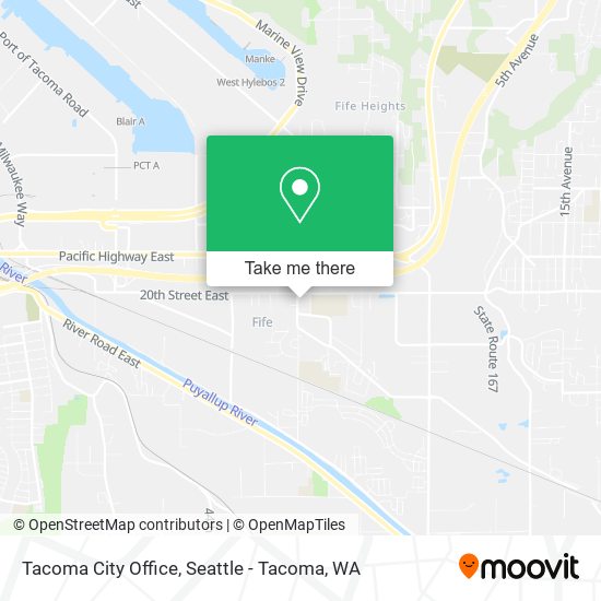 Tacoma City Office map