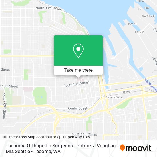 Taccoma Orthopedic Surgeons - Patrick J Vaughan MD map