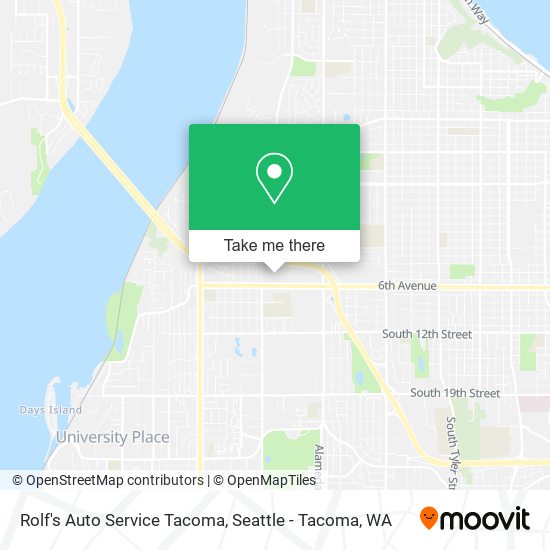 Rolf's Auto Service Tacoma map