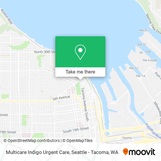 Multicare Indigo Urgent Care map