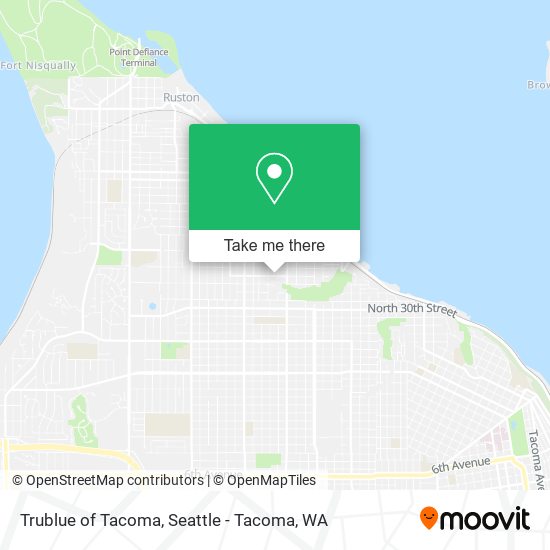 Trublue of Tacoma map