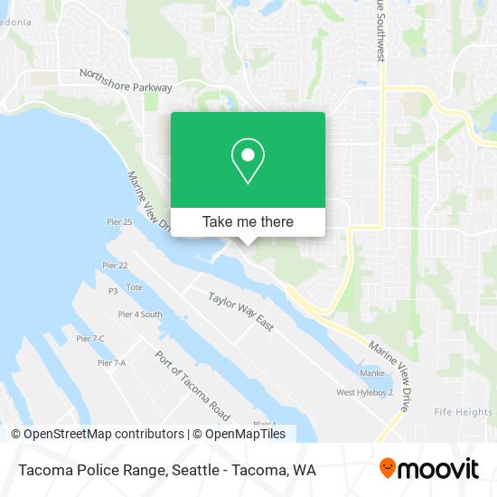 Mapa de Tacoma Police Range
