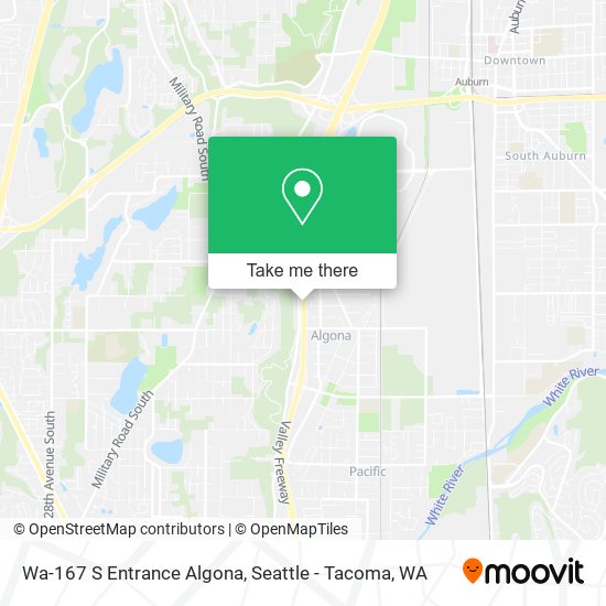 Mapa de Wa-167 S Entrance Algona