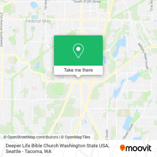 Mapa de Deeper Life Bible Church Washington State USA