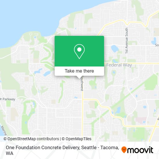 One Foundation Concrete Delivery map