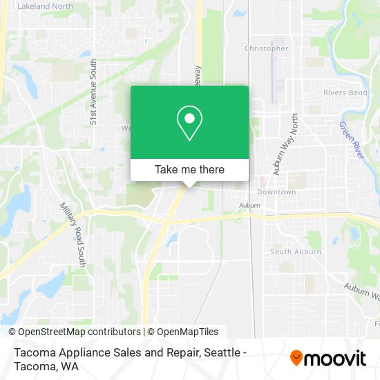 Mapa de Tacoma Appliance Sales and Repair