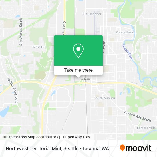 Northwest Territorial Mint map