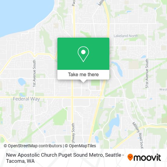 Mapa de New Apostolic Church Puget Sound Metro