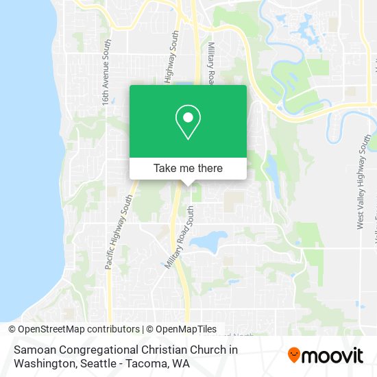 Samoan Congregational Christian Church in Washington map