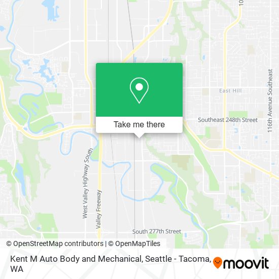 Kent M Auto Body and Mechanical map