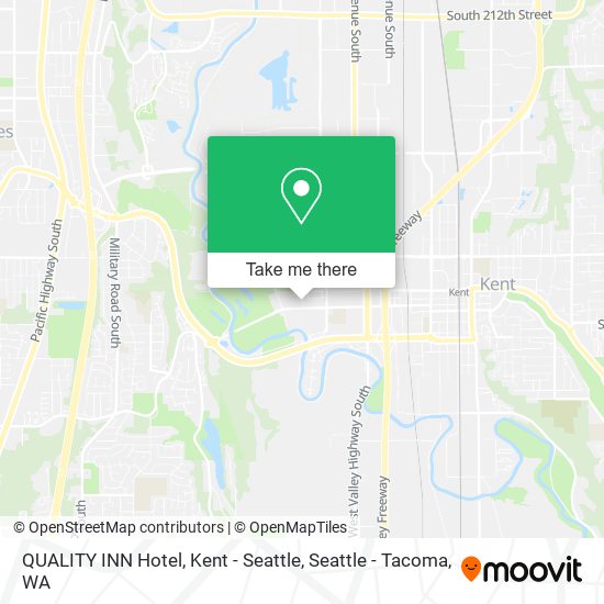 Mapa de QUALITY INN Hotel, Kent - Seattle