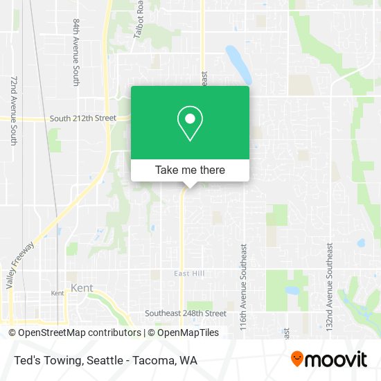 Ted's Towing map