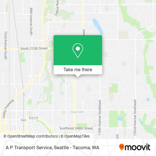 A P Transport Service map