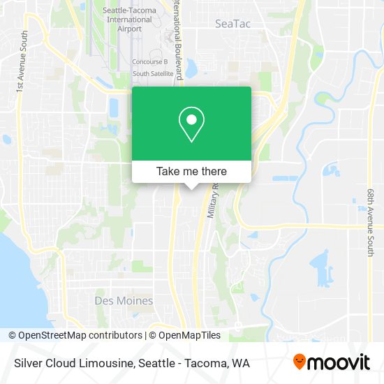 Silver Cloud Limousine map