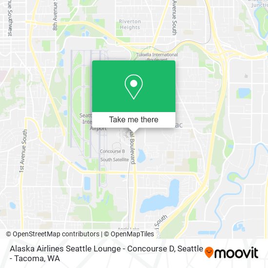 Mapa de Alaska Airlines Seattle Lounge - Concourse D