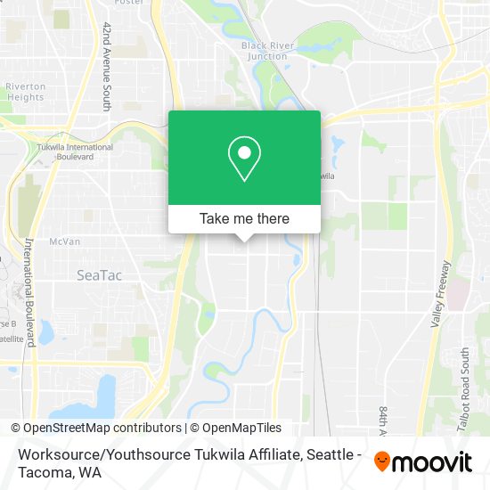 Worksource / Youthsource Tukwila Affiliate map