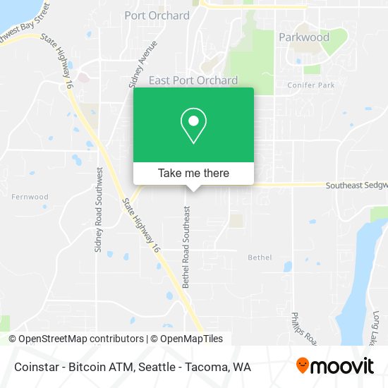 Mapa de Coinstar - Bitcoin ATM