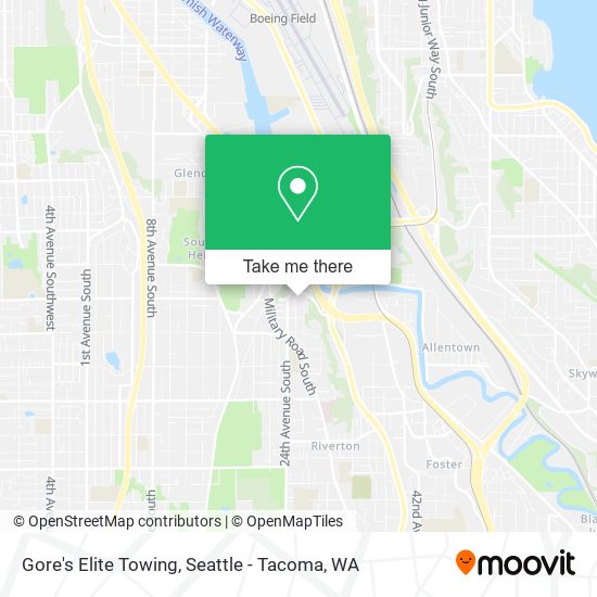 Gore's Elite Towing map