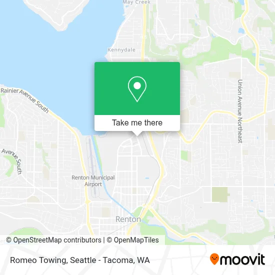 Romeo Towing map