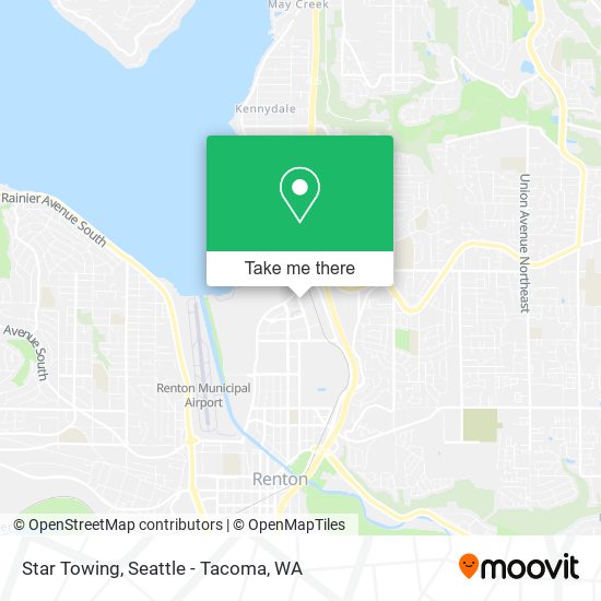 Star Towing map
