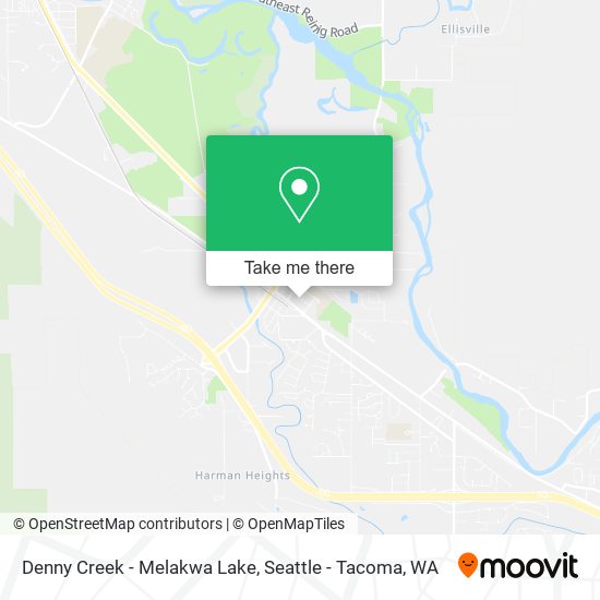 Denny Creek - Melakwa Lake map