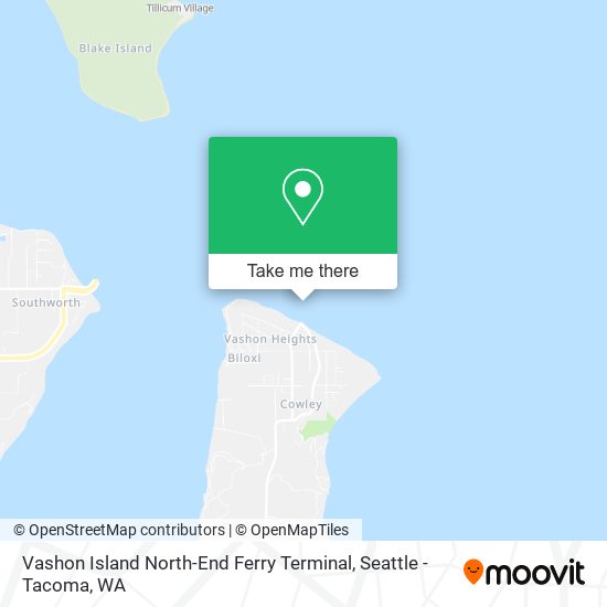 Vashon Island North-End Ferry Terminal map