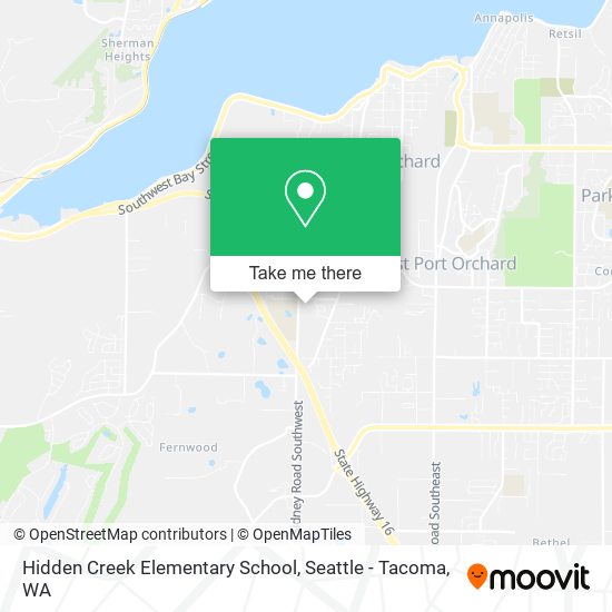 Hidden Creek Elementary School map