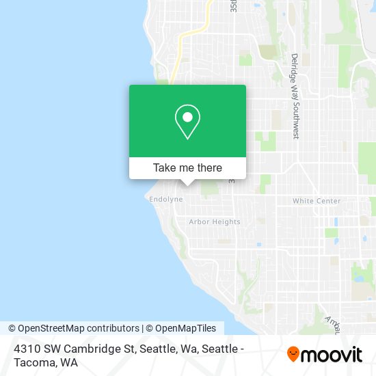 Mapa de 4310 SW Cambridge St, Seattle, Wa
