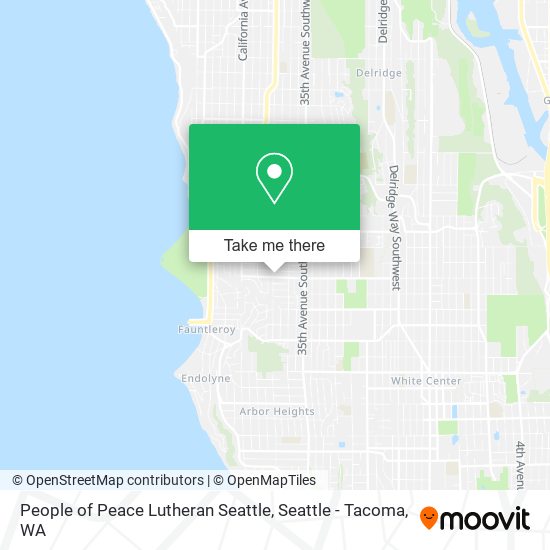 Mapa de People of Peace Lutheran Seattle