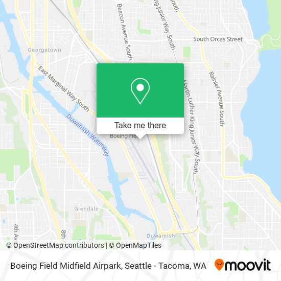 Mapa de Boeing Field Midfield Airpark