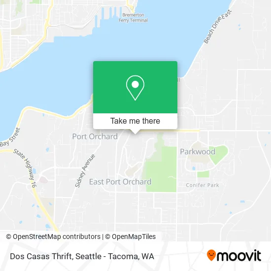 Dos Casas Thrift map