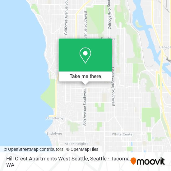 Mapa de Hill Crest Apartments West Seattle