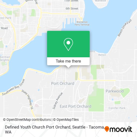 Mapa de Defined Youth Church Port Orchard