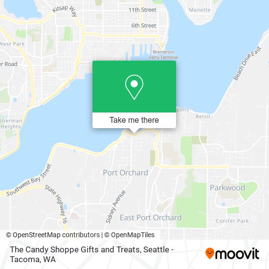 The Candy Shoppe Gifts and Treats map