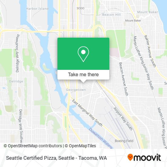 Mapa de Seattle Certified Pizza