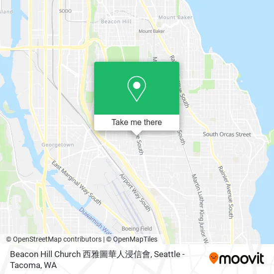 Mapa de Beacon Hill Church 西雅圖華人浸信會