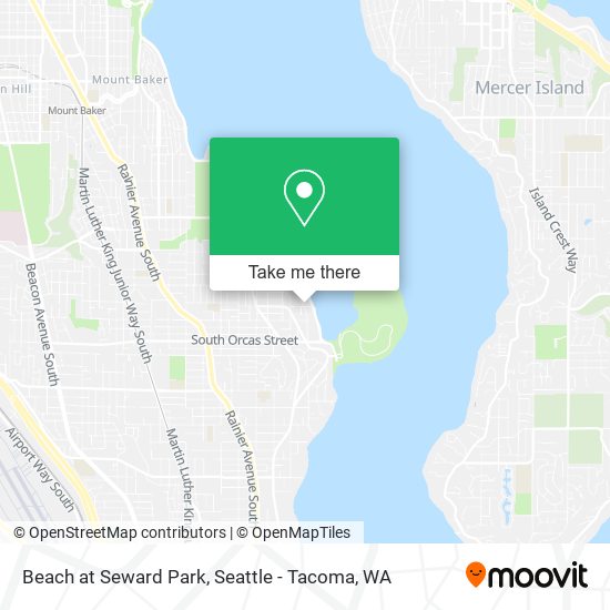 Beach at Seward Park map