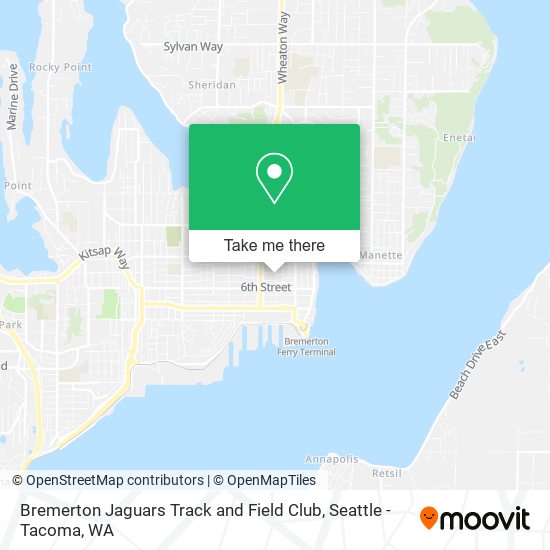 Mapa de Bremerton Jaguars Track and Field Club