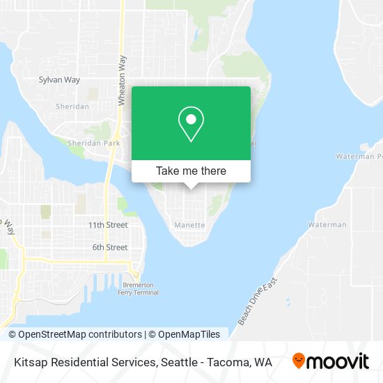 Kitsap Residential Services map